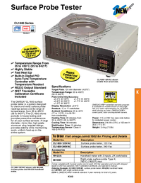 Thumbnail of document Data Sheet - CL1600 35°C to 450°C Temperature Surface Plate Calibrator